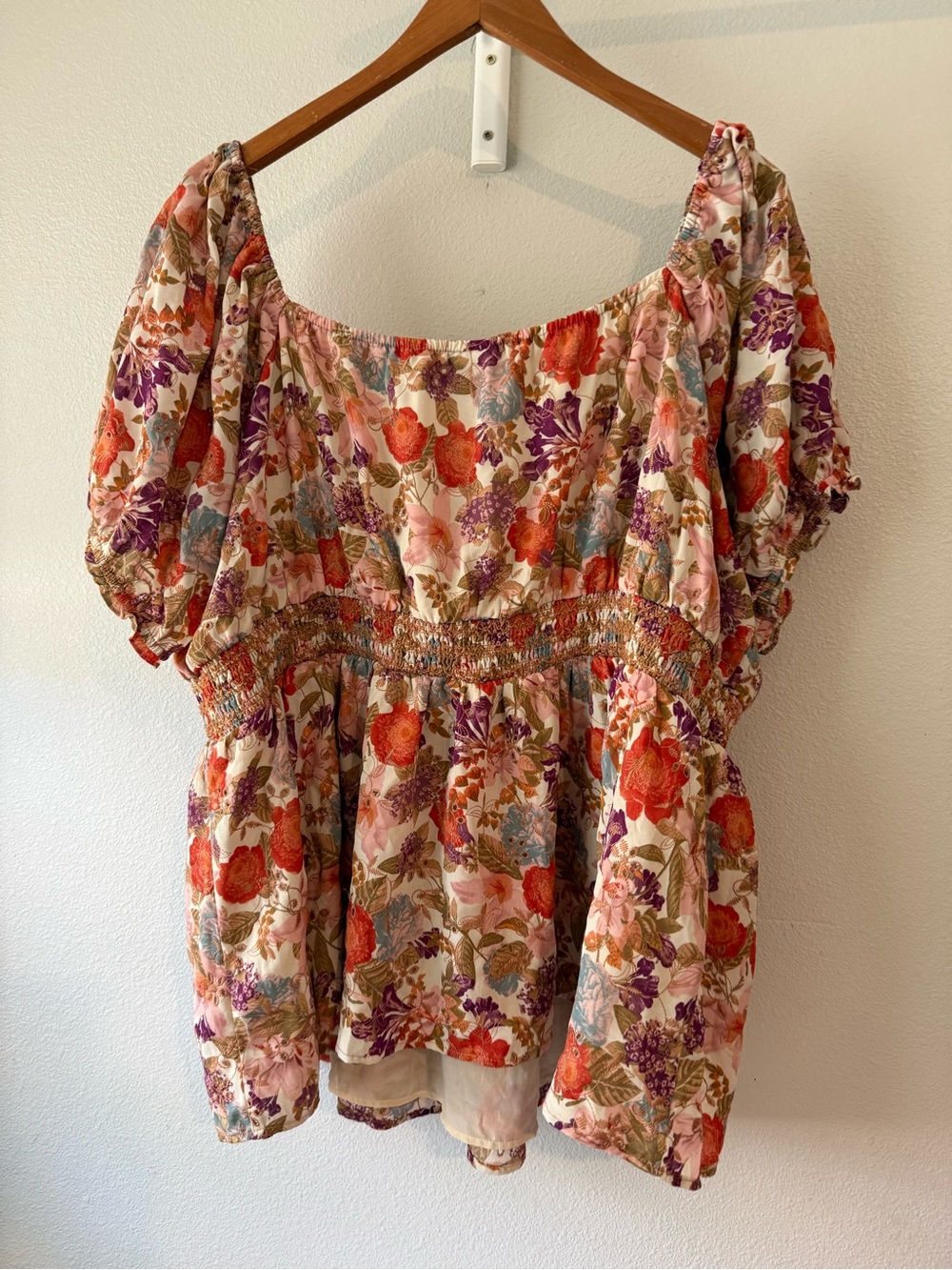 Torrid Boho Floral Peasant Top - Picture 7 of 10